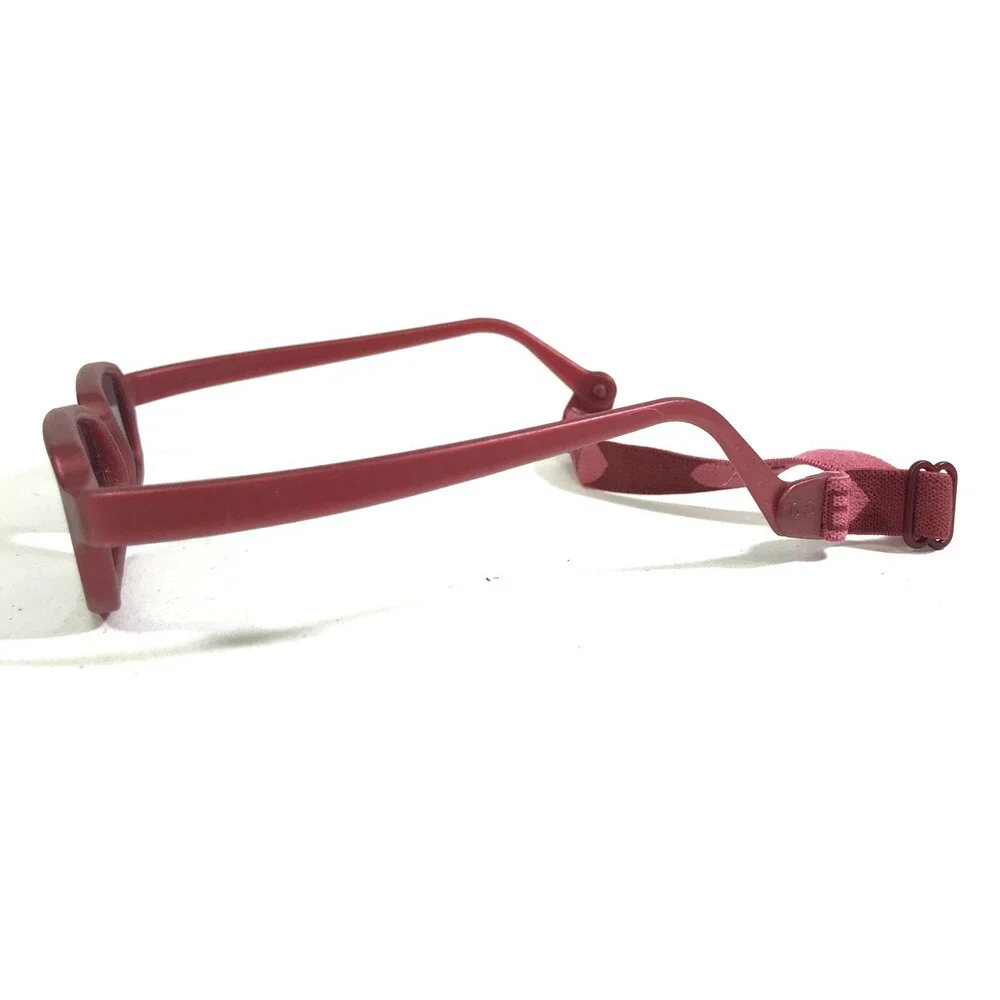 Miraflex Sunglasses NEW BABY 2 Red Rectangular Frames with Purple Lenses